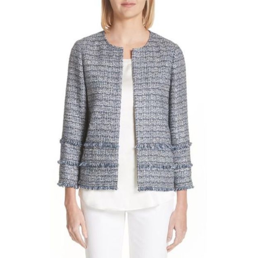 NWT Lafayette 148 Aisha Exhibition Tweed Jacket
